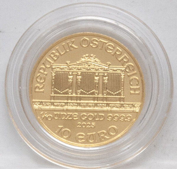 Österreich 10 Euro 2025 - Philharmoniker 1/10 oz. Gold