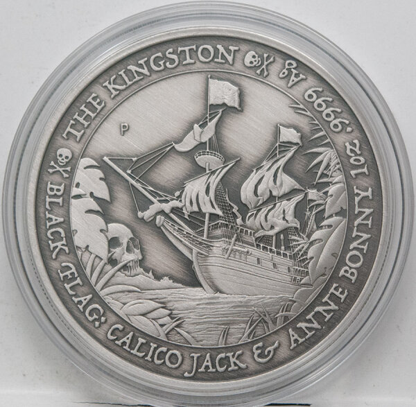 Tuvalu 1 Dollar 2024 - Black Flag - The Kingston - antique finish