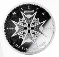 Malta 5 Euro 2025 - Malteser Kreuz - 1 oz Silber prooflike