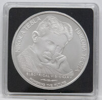 Serbien 100 Dinar 2024 - Nikola Tesla #10 - Hydroelectric Power - Niagara Falls - vergoldet