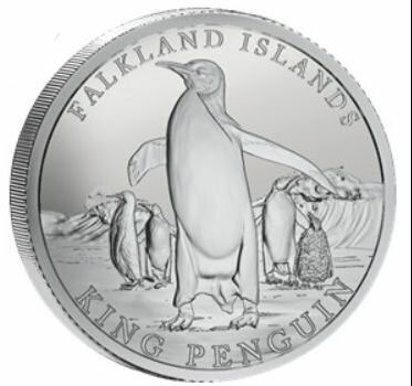 Falkland Islands 2025 - King Penguin - 1 Unze Silber