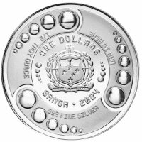 Samoa 1 Dollar 2024 - Alien Battle - 1/2 oz. Silber