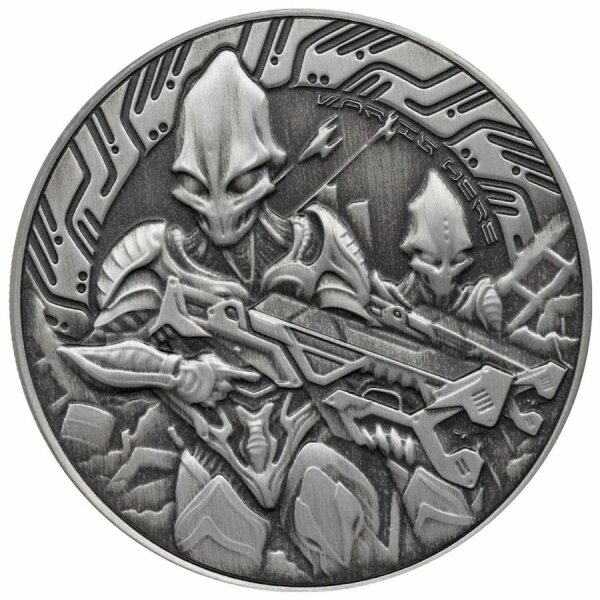 Samoa 2 Dollar 2024 - Alien Battle - 1 oz. Silber - antique finish