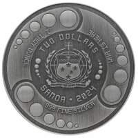 Samoa 2 Dollar 2024 - Alien Battle - 1 oz. Silber - antique finish