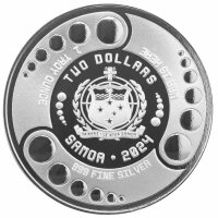 Samoa 2 Dollar 2024 - Alien Battle - Black Rhodium