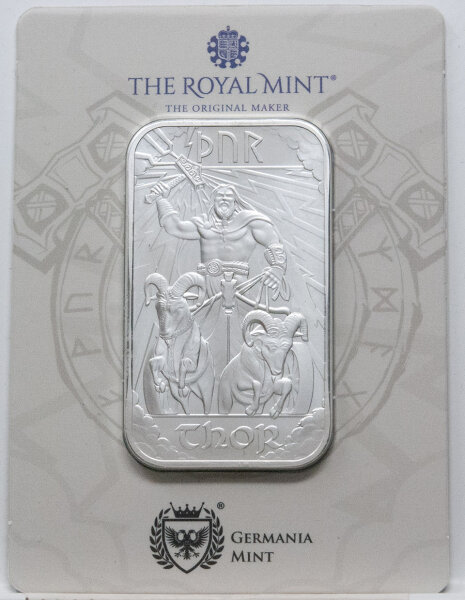 Großbritannien Royal Mint - 2025 - Norse Gods #2 - Thor - 1 oz. Silber Barren