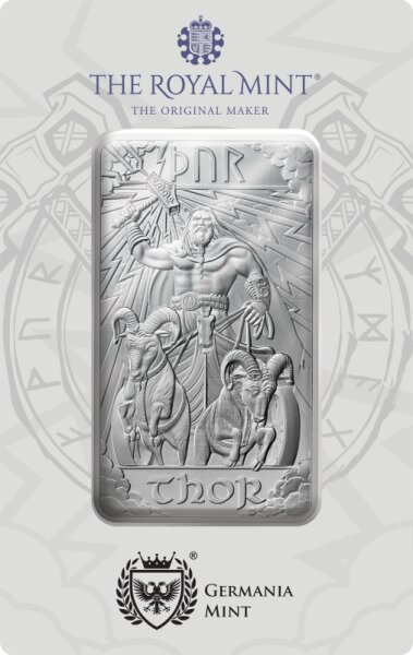 Großbritannien Royal Mint 2025 - Norse Gods #2 - Thor - 10 oz. Silber Barren