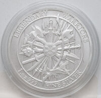 Silver Round - Legendary Warriors #10 - Leonidas Ag999 1 oz BU