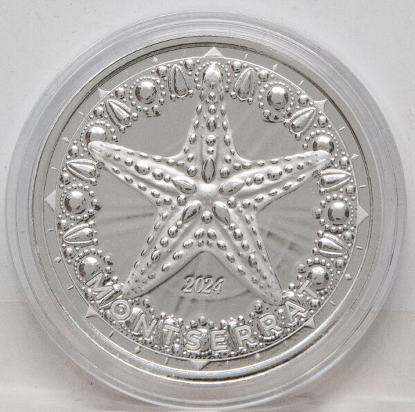 Montserrat EC8 - Starfish - 2 Dollar 2024 1 oz.