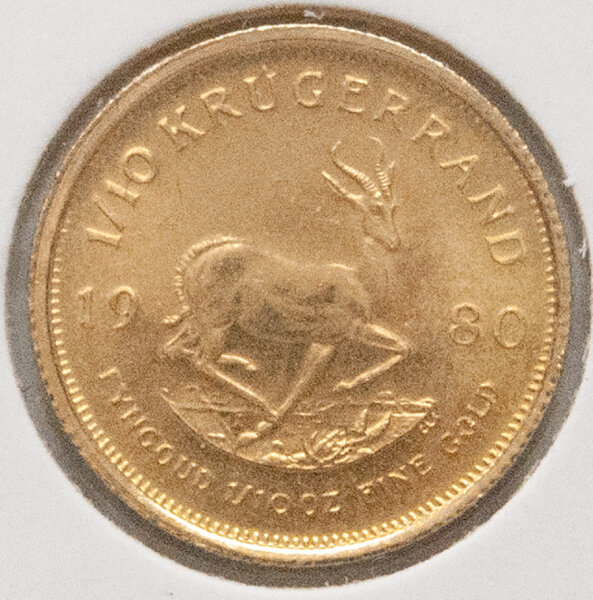 Südafrika Krügerrand 1980- 1/10 Unze Gold