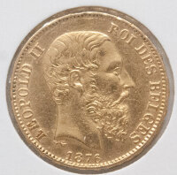 Belgien 20 Francs 1876 - Leopold II.