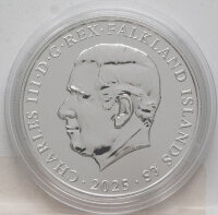 Falkland Islands 2025 - FI Rose - Ryal - 1 Unze Silber