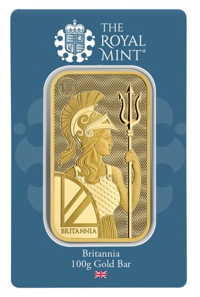 Großbritannien Royal Mint - Britannia - 100 g. Gold Barren