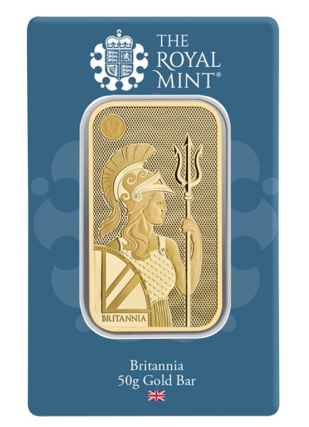 Großbritannien Royal Mint - Britannia - 50 g. Gold Barren