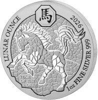 Ruanda 2026 50 RW Francs - Jahr des Pferdes - 1 Unze Silber