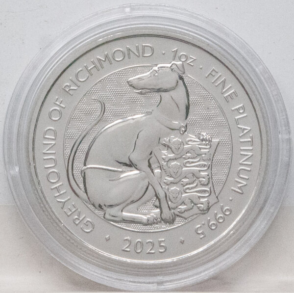 Großbritannien 100 Pfund 2025 - Greyhound of Richmond 1 oz. Platin