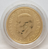 Großbritannien 25 Pfund 2025 - Tudor Beasts - Greyhound of Richmond 1/4 oz. Gold