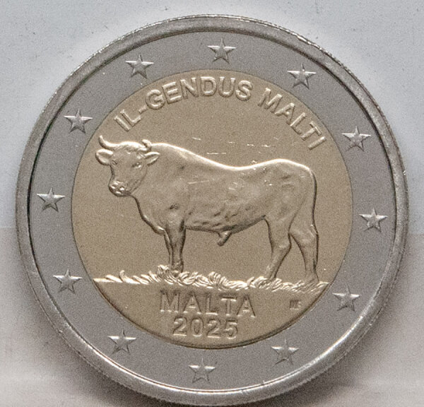 Malta 2 Euro 2025 - Maltesischer Ochse - unc