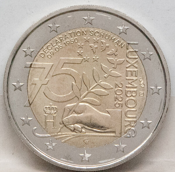 Luxemburg 2 Euro 2025 - Schumann Erklärung - unc.