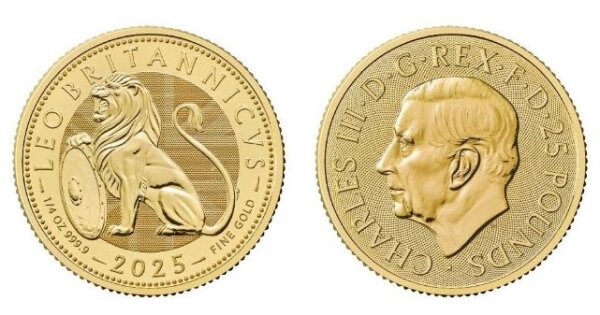 Großbritannien 25 Pfund 2025 - British Lion 1/4 oz. Gold