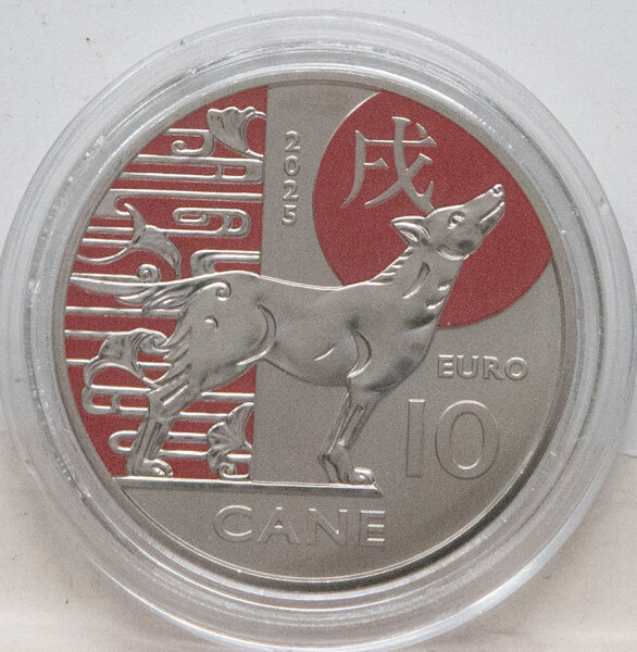 San Marino 10 Euro 2025 - Jahr des Hundes