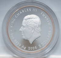 Tuvalu 2 Dollar 2025 - Spongebob - Patrick Star - PP 2 oz Silber