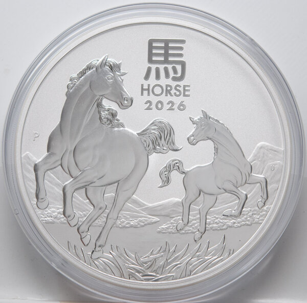 Australien 30 AUD 2026 1 kg Silbermünze Lunar Serie III Jahr des Pferdes Perth Mint