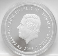 Tuvalu 1 Dollar 2025 - Mother of Pearl - Clouds