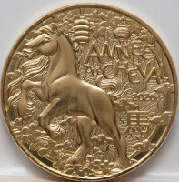 Kupfer/Nickel Münze mit dem Bild eines Pferdes aus Frankreich