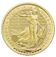 Goldmünze mit dem Bildnis der Britannia