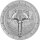 Die Vorderseite der Münze zeigt den Hammer Mjölnir, reich dekoriert mit Knotenmuster, Runen und stilisierten Blitzen. Das Motiv ist in Relief mit klaren Details geprägt. Auf der Rückseite befindet sich das Wappen der Germania Mint: Doppeladler mit Schild und Schwert, dazu Nennwert (5 bzw. 10 Mark) und Jahrgang 2025.