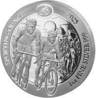 Rwanda Sporting Ounce® 2025, 1 oz Silber, 80 mm...