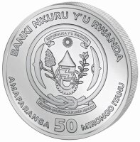 Ruanda 2026 50 RW Francs - African Ounce - Tüpfelhyäne - 1 Unze Silber