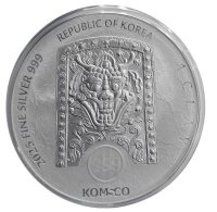Nahaufnahme Motive / Prägezeichen / Inschriften der Silbermedaille