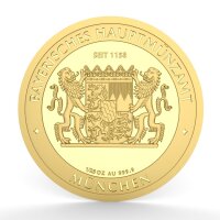 Rückseite der Münze mit bayerischem Wappen,...