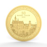 50 Bayern Thaler Goldmünze – Schloss...