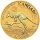 Rückseite der Münze mit springendem Känguru, Inschrift 1/10 oz 9999 GOLD, Privy-Mark „40