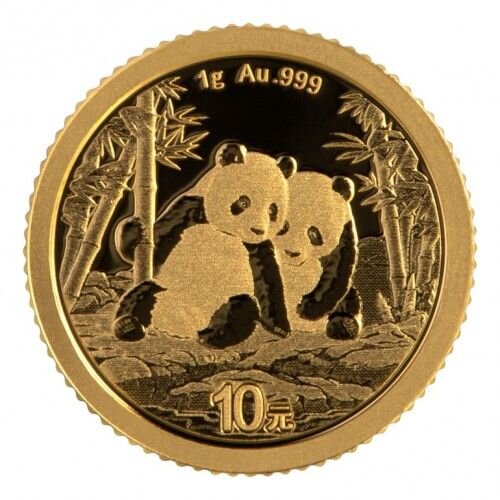 Münze China 10 Yuan 2026 Gold Panda – Goldmünze 1 g Feingold (.999) mit Pandamotiven und Himmelstempel Peking