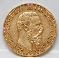 10 Mark Preußen 1888 A Gold, Friedrich III....