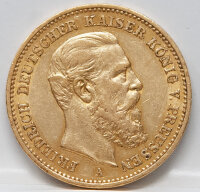 20-Mark-Goldmünze 1888 Preußen, Porträt...