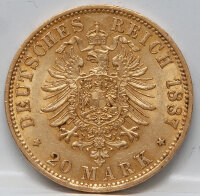 Preußen - 20 Mark Gold 1887 A (Wilhelm I.)